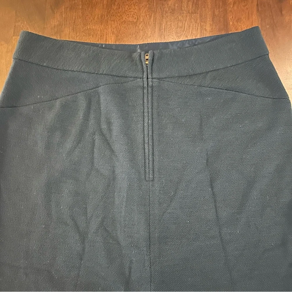 Diane von Furstenberg Martine Navy Blue Wool Blend Pencil Skirt Size 12 - Picture 6 of 10